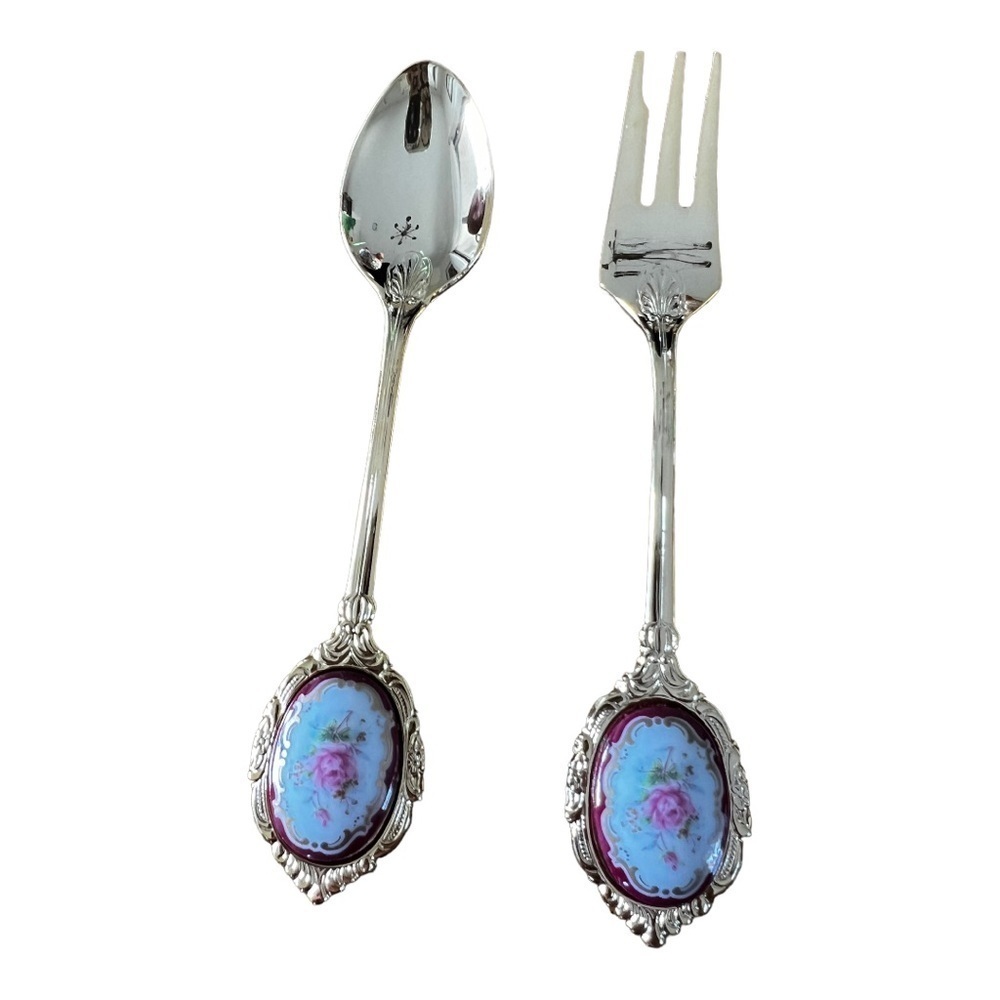 Set of vintage German Rostfrei desert/appetizer utensils.  New in box